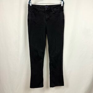 NYDJ MARILYN STRAIGHT Jeans Women’s Sz 12 Lift & Tuck Slimming Tummy Black Wash